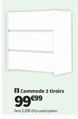 Conforama Commode 3 tiroirs offre