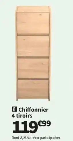 Conforama Chiffonnier 4 tiroirs offre