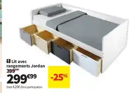 Conforama Lit avec rangements Jordan offre