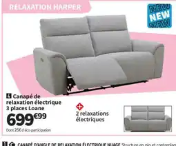 Conforama Canapé de relaxation électrique 3 offre