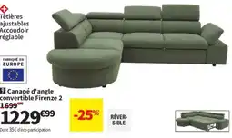 Conforama Canapé d'angle convertible Firenze 2 offre
