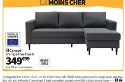 Conforama Canapé d'angle fixe Crush offre