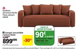 Conforama Canapé convertible 3 places Noah offre