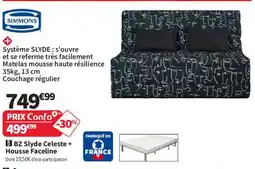 Conforama BZ Slyde Celeste + Housse Faceline offre