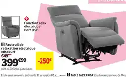 Conforama Fauteuil de relaxation électrique Missouri offre