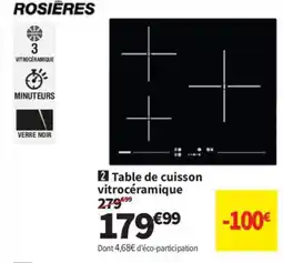 Conforama Table de cuisson vitrocéramique offre