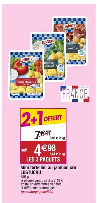 Migros Mini Tortellini Au Jambon Cru offre