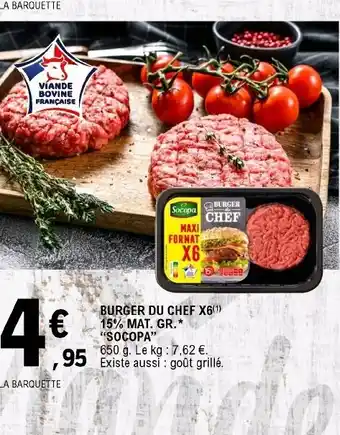 E.Leclerc Burger Du Chef x6 offre