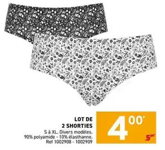 Lot de 2 shorties