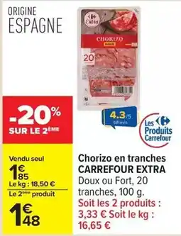 Carrefour Drive Carrefour - chorizo en tranches extra offre