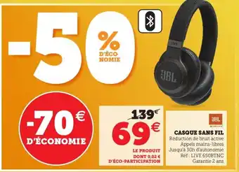 Super U Casque Sans Fil offre