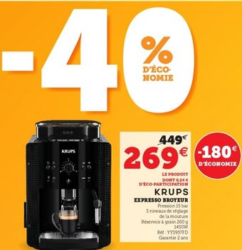 Super U Expresso Broyeur offre