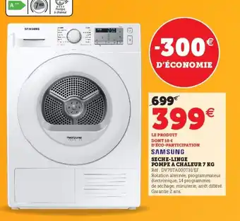 Super U Seche-linge Pompe a Chaleur 7 kg offre