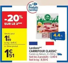 Carrefour Market Carrefour - lardons classic offre