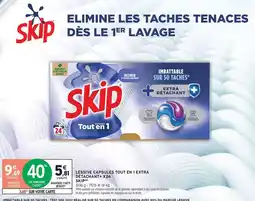 Intermarché Express Skip - lessive capsules tout en 1 extra détachant x-284 offre