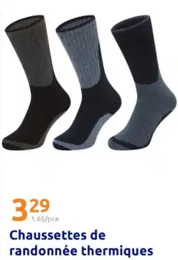 Action Chaussettes de randonnée thermiques offre