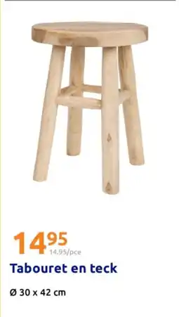 Action Tabouret en teck offre