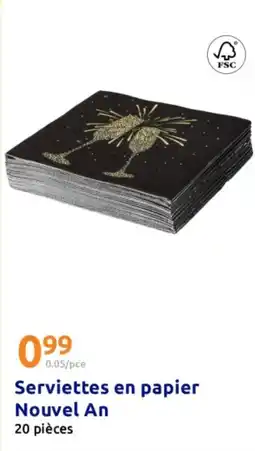 Action Serviettes en papier Nouvel An offre