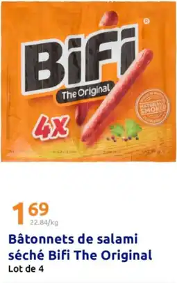 Action Bâtonnets de salami séché bifi the original offre
