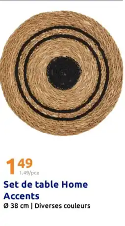 Action Set de table home accents offre