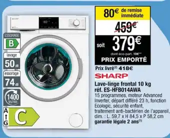 Labe-linge frontal 10 kg réf. ES-HFB014AWA