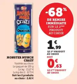 Super U Monster munch crazy offre