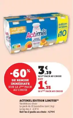 Super U Actimel edition limitee offre