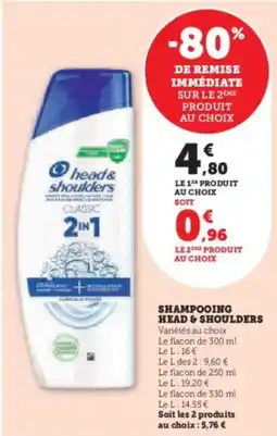 Super U Shampooing head & shoulders offre