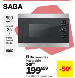 Conforama SABA Micro-ondes intégrable offre
