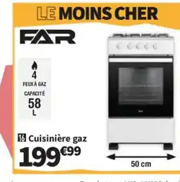 Conforama FAR Cuisinière gaz offre