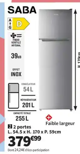Conforama SABA 2 portes offre