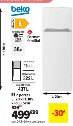 Conforama BEKO 2 portes offre