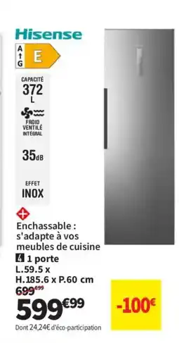 Conforama HISENSE 1 porte offre