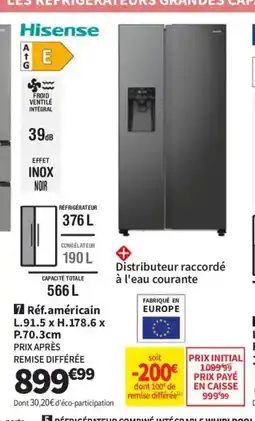 Conforama HISENSE Réf.américain offre