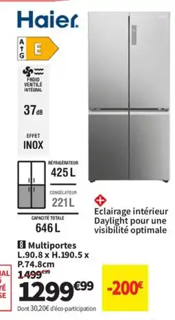 Conforama HAIER Multiportes offre