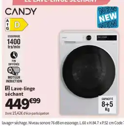 Conforama CANDY Lave-linge séchant offre