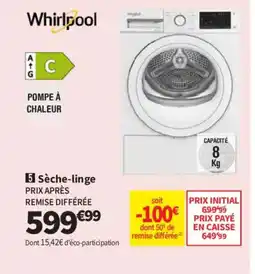 Conforama WHIRLPOOL Sèche-linge offre
