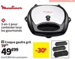 Conforama MOULINEX Croque gaufre gril offre