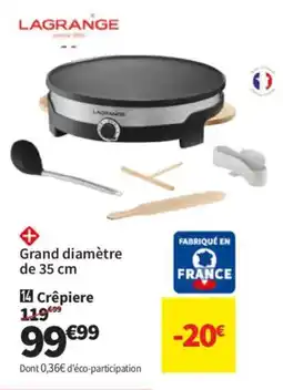 Conforama LAGRANGE Crêpiere offre