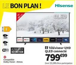 Conforama HISENSE Téléviseur UHD QLED connecté offre