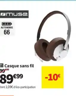 Conforama MUSE Casque sans fil offre