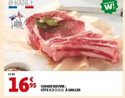 Auchan Viande bovine côte x2 à griller offre