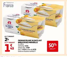 Auchan Fromage blanc alsace lait bibeleskaes mirabelle offre