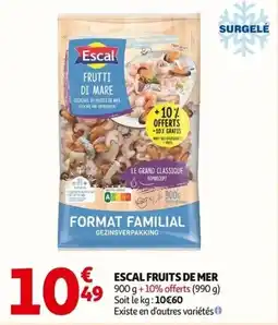 Auchan ESCAL Fruits de mer offre