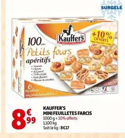 Auchan KAUFFER'S Mini feuilletes farcis offre