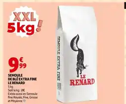 Auchan LE RENARD Semoule de ble extra fine offre