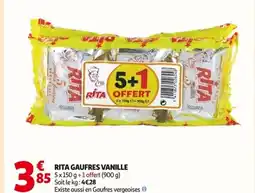 Auchan RITA Gaufres vanille offre