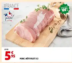 Auchan Porc : rôti filet x 2 offre