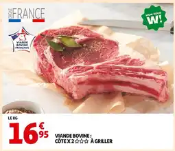 Auchan Viande bovine : côte x 2 à griller offre