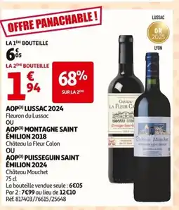 Auchan FLEURON DU LUSSAC Aop lussac 2024 offre